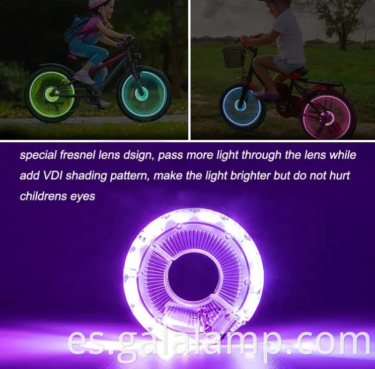 Luces de borde de la rueda LED vibrante para una visibilidad nocturna mejorada